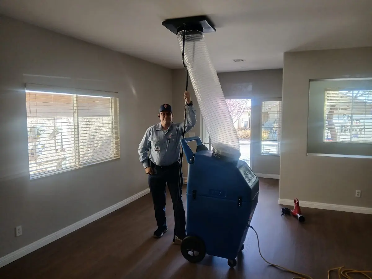 Professional Dryer Vent Cleaning work inside a San Dimas home